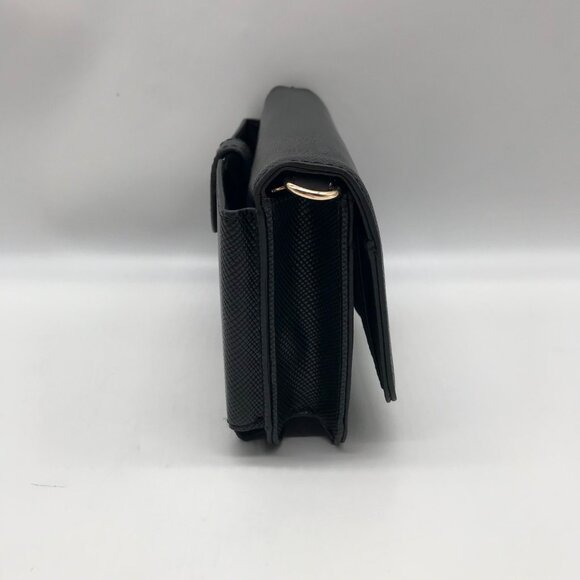 Guess Black Textured Noelle Flap Mini Crossbody - Picture 3 of 11